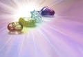 Crystal healing memo template background