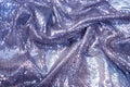 Lilac, purple, violet, blue sequins - sparkling sequined textile Royalty Free Stock Photo