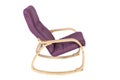 Lilac rocking-chair isolated on a white background Royalty Free Stock Photo