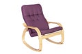 Lilac rocking-chair isolated on a white background Royalty Free Stock Photo