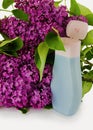 Lilac shampoo isolate Royalty Free Stock Photo