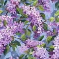 Lilac Spring Flowers Oil Paintings