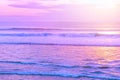 Lilac sunset over sea Royalty Free Stock Photo