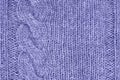 Lilac very peri knitted texture, handmade knitwear. Background Royalty Free Stock Photo