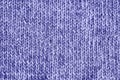 Lilac very peri knitted texture. Handmade Knitwear. Color of the year 2022 very peri toned. Abstract background Royalty Free Stock Photo