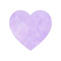 Lilac watercolor heart
