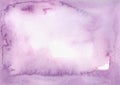 Lilac watercolor splash, spot. Abstract background, banner with a place for text for design, decoration.