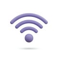 Lilac Wifi Signal Icon Royalty Free Stock Photo