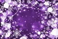 Lilac winter background, Christmas, new year, magic, night, whit Royalty Free Stock Photo