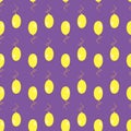 Lilac yellow air balloons seamless pattern