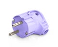 Lilas electric plug, powerful energy on a white background Royalty Free Stock Photo