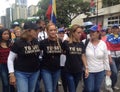 Lilian Tintori wife of Leopoldo Lopez and Venezuela deputy Freddy Guevara Protests in Venezuela