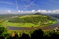 Lilienstein mesa above the river Elbe.