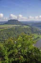 Lilienstein mesa above the river Elbe.