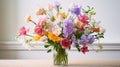 lilies spring flowers bouquet Royalty Free Stock Photo