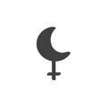 Lilith astrology sign line icon