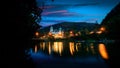 Lillafured castle,Miskolc,Hungary at night Royalty Free Stock Photo