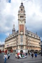 LILLE: Chamber of commerce in Lille in a summer day under the cloud sky Royalty Free Stock Photo