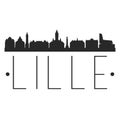 Lille France. City Skyline. Silhouette City. Design Vector. Famous Monuments.