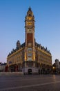 Lille, sunrise over the belfry, French flanders Royalty Free Stock Photo