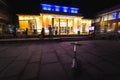 Lillestrom cultural cente at night Royalty Free Stock Photo