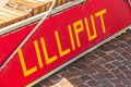 Lilliput written on board Royalty Free Stock Photo