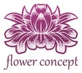 Lilly Flower Floral Design Concept Icon