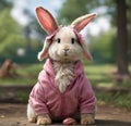 Lilly pink bunny with droopy ears very cute
