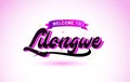 Lilongwe Welcome to Creative Text Handwritten Font with Purple Pink Colors Design