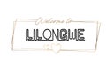 Lilongwe Welcome to text Neon lettering typography. Word for logotype, badge, icon, postcard, logo, banner Vector Illustration