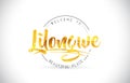Lilongwe Welcome To Word Text with Handwritten Font and Golden T