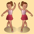 Liltte child free dance illustration vector