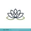 Lily / lotus Flower Icon Vector Logo Template Illustration Design. Vector EPS 10 Royalty Free Stock Photo