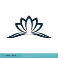 Lily / lotus Flower Icon Vector Logo Template Illustration Design. Vector EPS 10 Royalty Free Stock Photo