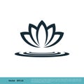 Lily / lotus Flower Icon Vector Logo Template Illustration Design. Vector EPS 10 Royalty Free Stock Photo