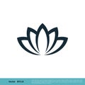 Lily / lotus Flower Icon Vector Logo Template Illustration Design. Vector EPS 10 Royalty Free Stock Photo