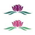 Lily or Lotus Flower Nature Logo Template Illustration Design. Vector EPS 10 Royalty Free Stock Photo