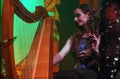 Lily Neill harpist performing at Vicar Street, Dublin, Ireland