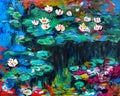 Lily pond painting
