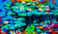 Lily pond painting