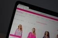 A Lily Pulitzer online clothing retail store on a computer