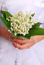 Lily of the valley bunch for the first holly communion Royalty Free Stock Photo