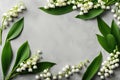 Lily of the Valley on Textured Backdrop Royalty Free Stock Photo