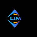 LIM abstract technology logo design on Black background. LIM creative initials letter logo concept