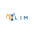 LIM credit repair accounting logo design on WHITE background. LIM creative initials Growth graph letter logo concept. LIM business