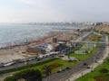 Lima aerial bay view to the north of Lima, Peru Royalty Free Stock Photo