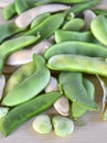 Lima bean pods.