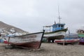 Lima, Boats in traditional fisher harbor of Pucusana.