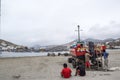 Lima, Boats in traditional fisher harbor of Pucusana.