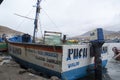 Lima, Boats in traditional fisher harbor of Pucusana.